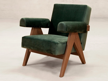 UPHOLSTERED EASY ARMCHAIR - Fabric armchair with armrests by Phantom Hands - view 2